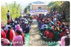 माछापुच्छ्रे गाउँपालिका -८ खोरामुखमा सपना सामुदायिक पुस्तकालयको